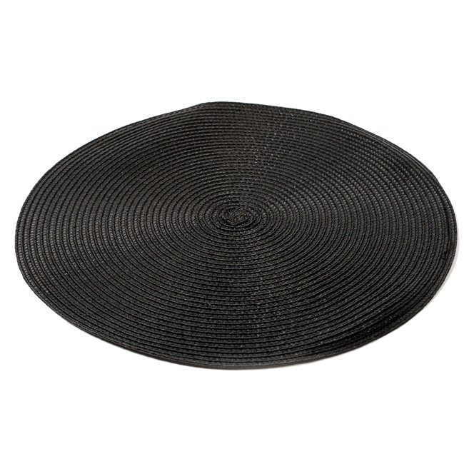 Placemat Braid round, black, D38cm