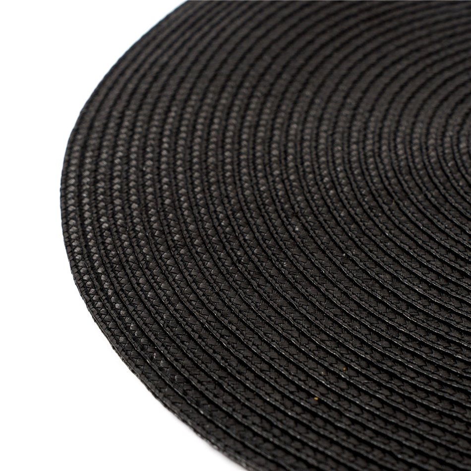 Placemat Braid round, black, D38cm