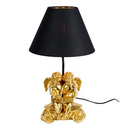 Table lamp Angel gold, black/gold color, H44.5cm, D25cm, E27 40W(MAX)