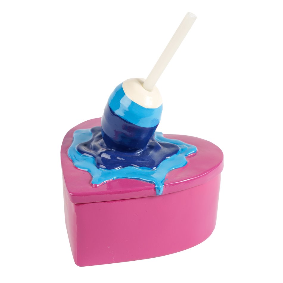 Decorative box with lid Heart shaped lollipop, H20x15x14cm