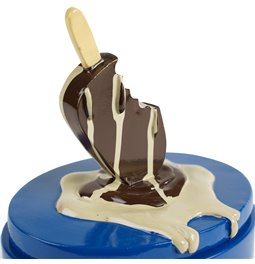 Decorative box with lid Ice cream, H18x14.5x11cm