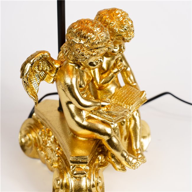 Table lamp Angel gold, black/gold color, H44.5cm, D25cm, E27 40W(MAX)