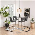 Bar stool Asylva, d.grey, H115x41.5x52cm, seat height 62-83cm