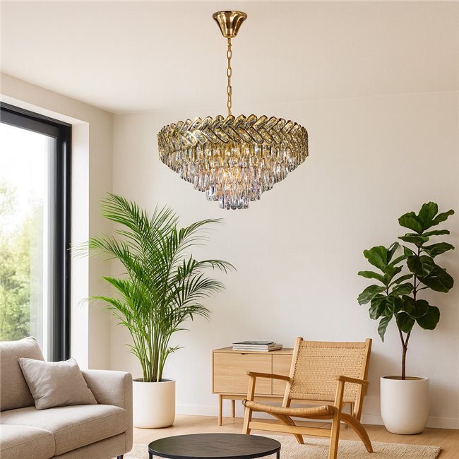 Pendant lamp Yardiny, H36-95cm D80cm, E14x15 40W(MAX)