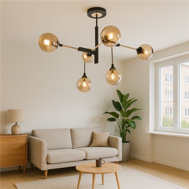 Подвесной светильник Inverigo 6, G9 LED 6x5W(MAX), H60cm, 96x96cm