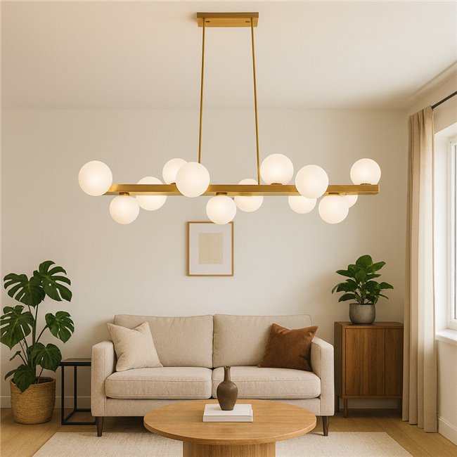 Pendant lamp Rada L, G9 LED 12x5W(MAX), H65-145x125x35cm