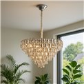 Pendant lamp Seaton 10, H46-100cm D60cm, E14x8 40W(MAX)