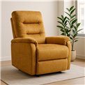 Electric recliner Oktavio, amber color, H90-105x78x93-156cm, seat height 59cm