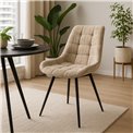 Dining chair Timmendorfo 30, swivelling 180 degrees, taupe color, H85x59x52, seat height 45.5cm