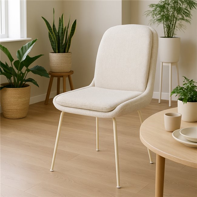 Обеденный стул Tingvalla 1584, кремового цвета, H87x64.5x50см, высота сиденья 49см