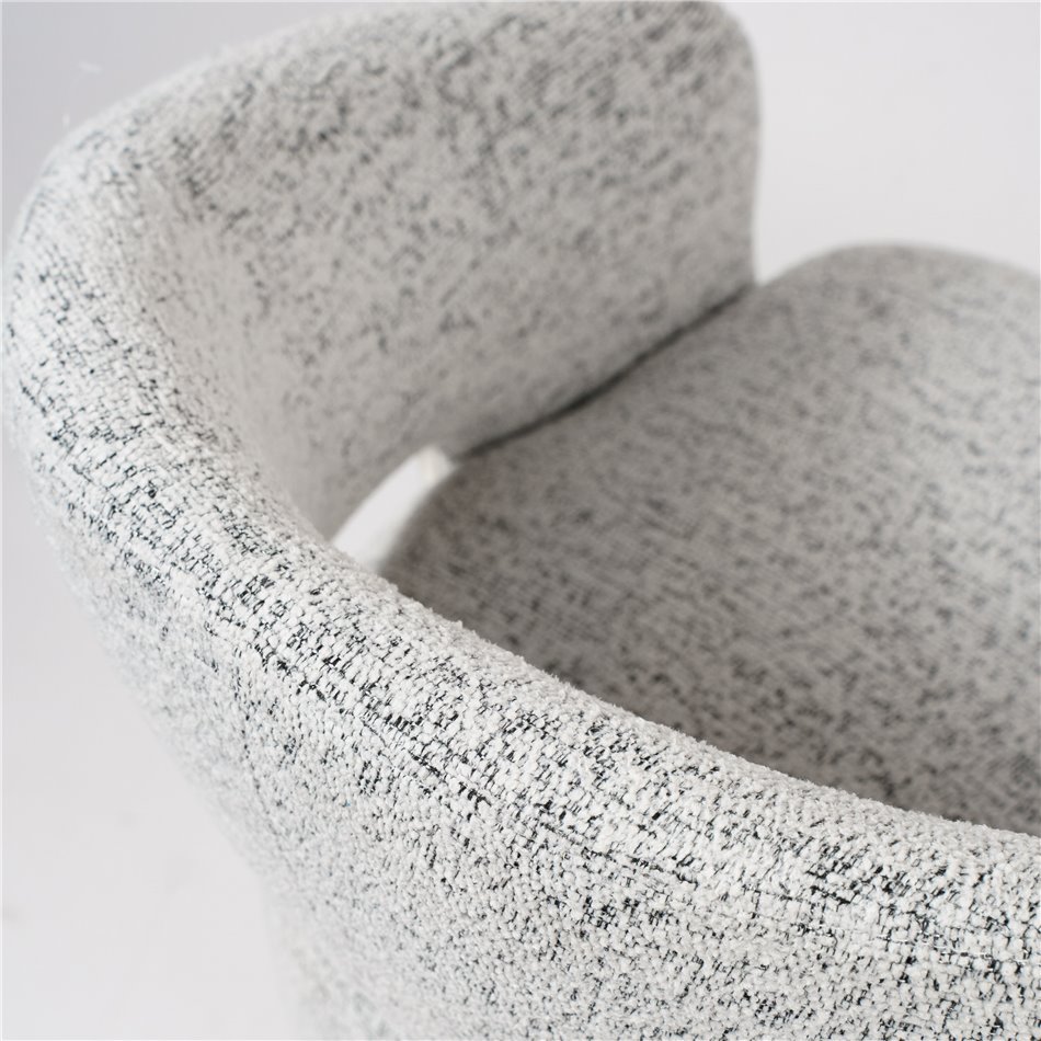 Кресло для отдыха Delle, swivel, white,H72x71x72см, высота сиденья 45см