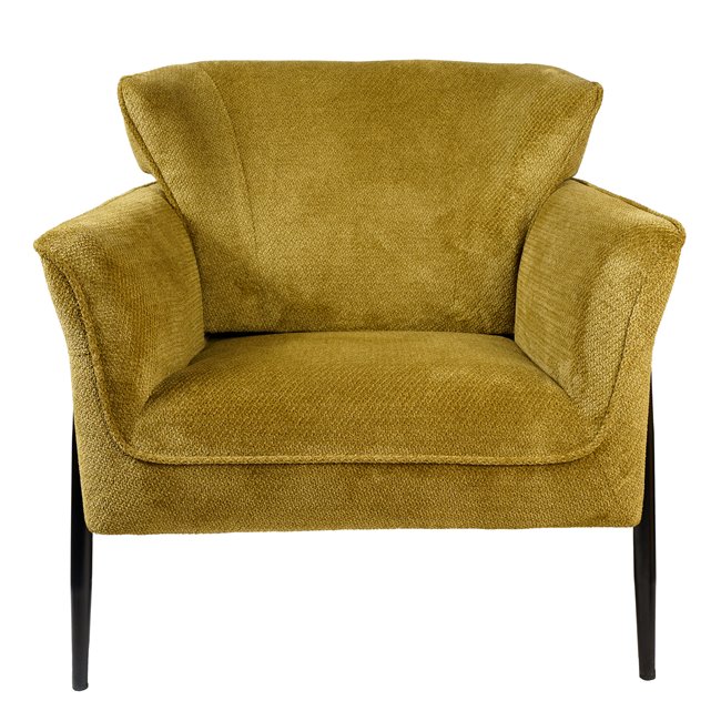 Armchair Dolni, yellow, H83x81x83cm, seat H 44cm
