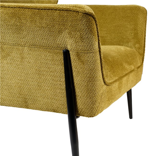 Armchair Dolni, yellow, H83x81x83cm, seat H 44cm