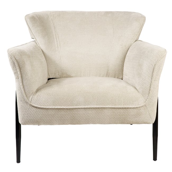 Armchair Dolni, cream color, H83x81x83cm, seat H44cm