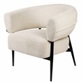 Armchair Davor, white, H71x82x74cm, seat H45cm