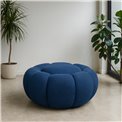 Swivel armchair Peppo Bloom, dark blue, rotatable 360 degrees, H37xD76cm