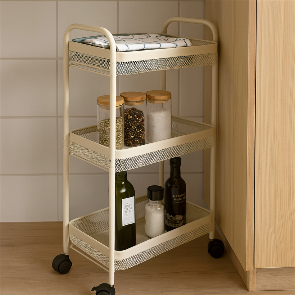 Metal trolley Mayaj, H79,6cm, 46,5x26,5cm