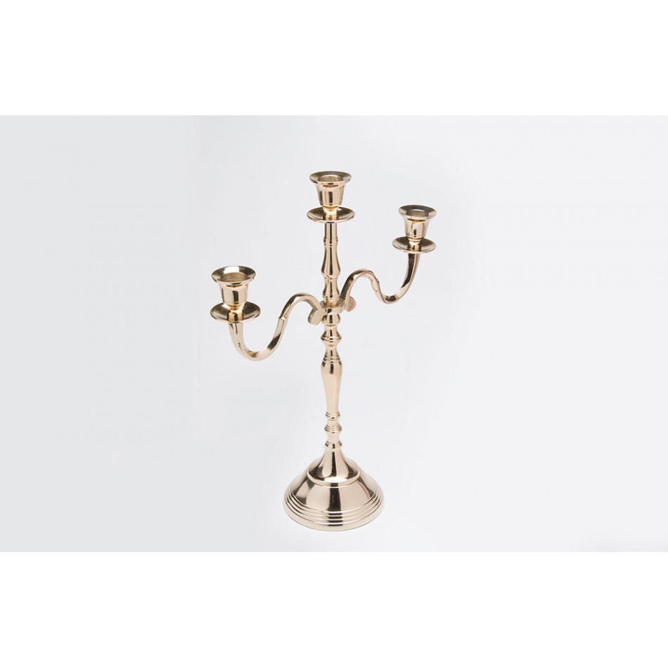 Candle holder Verena, champagne gold colour, 40x30cm