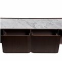 TV stand Rondola TV, sintered stone/MDF/ash veneer/metal, H50x180x42cm