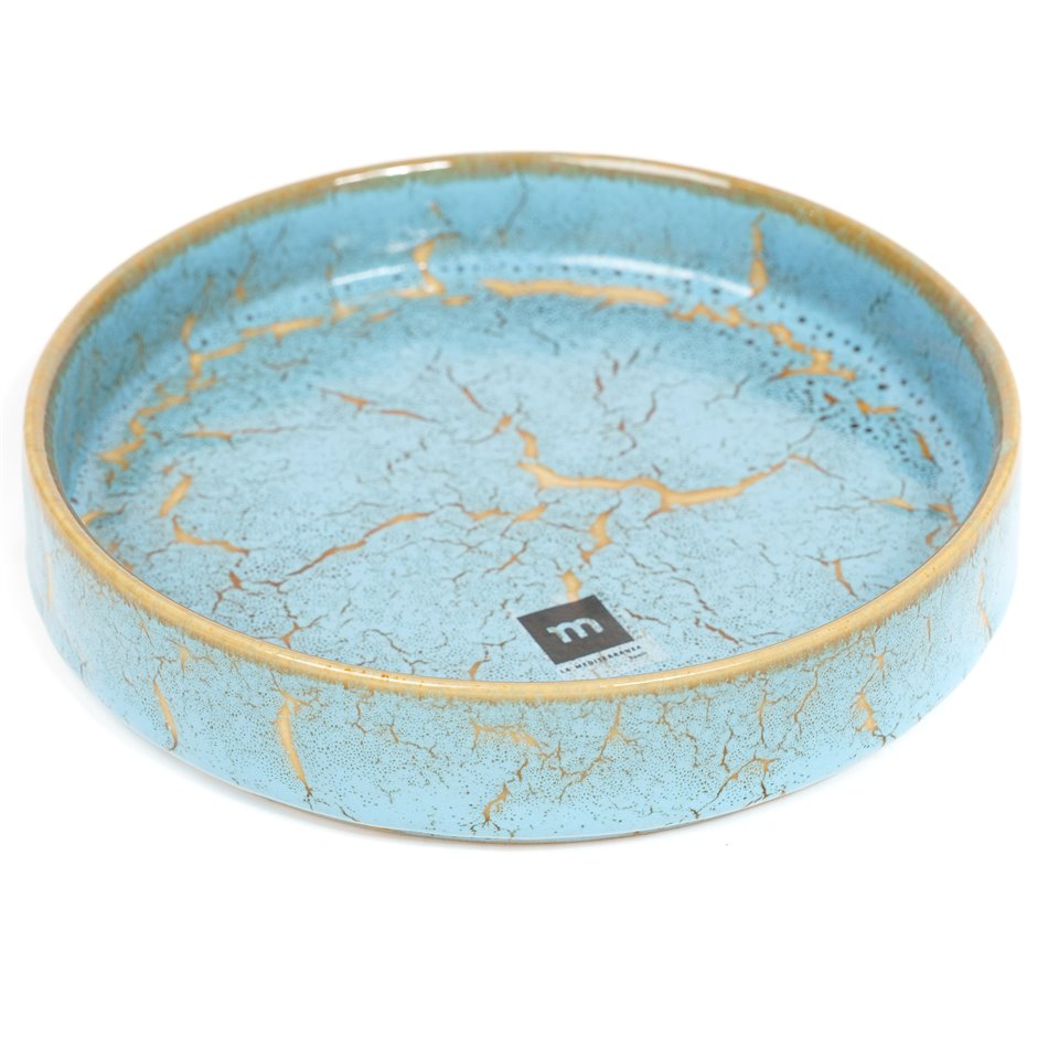 Bowl Scratch Blue, brown/blue, porcelain, D20.3cm H4cm