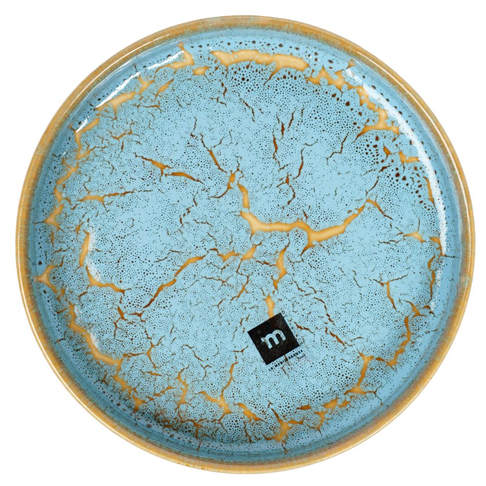 Bowl Scratch Blue, brown/blue, porcelain, D20.3cm H4cm