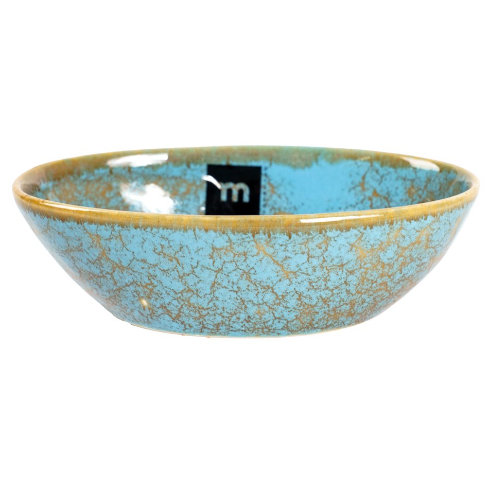 Bowl Scratch, brown/blue, porcelain, 14.2x9cm H4.2cm