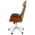 Office chair Saviore, walnut/black, H116.5-122.5x67.5x73.5cm, seat height 46-52cm