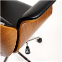 Office chair Saviore, walnut/black, H116.5-122.5x67.5x73.5cm, seat height 46-52cm