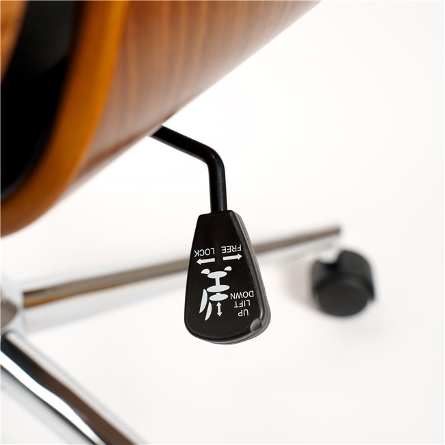 Office chair Saviore, walnut/black, H116.5-122.5x67.5x73.5cm, seat height 46-52cm