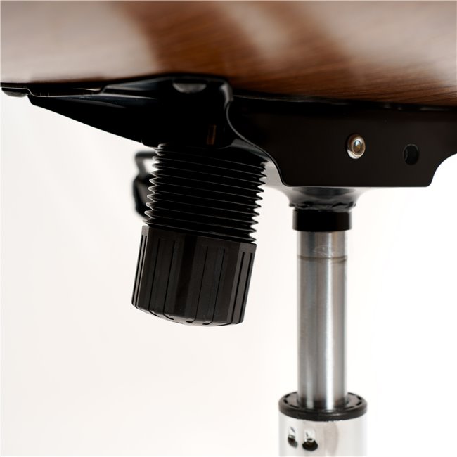 Office chair Saviore, walnut/black, H116.5-122.5x67.5x73.5cm, seat height 46-52cm