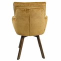 Dining chair Sarre 41, brown/mustard color, rotatable 360 degrees, H91x64.5x59cm, seat height 49.5cm