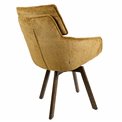 Dining chair Sarre 41, brown/mustard color, rotatable 360 degrees, H91x64.5x59cm, seat height 49.5cm