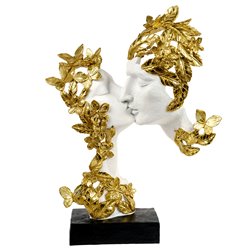 Deco figurine Couple Kiss, H41.5x31x11cm