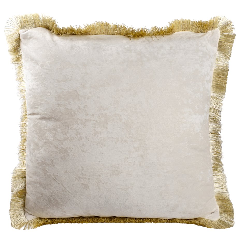 Decorative pillow Jumis, ivory, velvet, 50x50cm