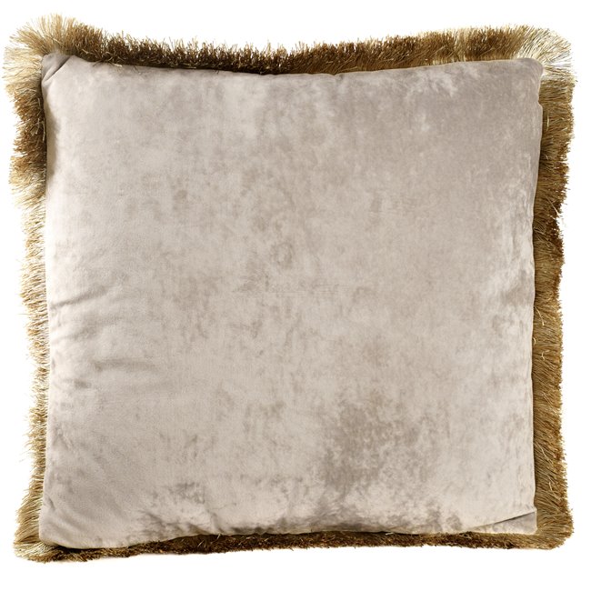 Decorative pillow Jumis, taupe, velvet, 50x50cm