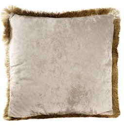 Decorative pillow Jumis, taupe, velvet, 50x50cm