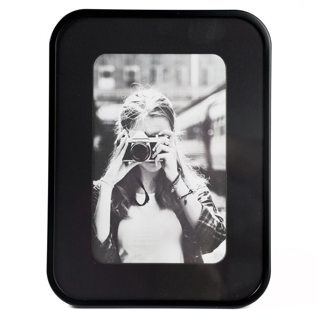 Photo frame Kamilla, black, 10x15cm photograph, H19.5x14.5x9cm