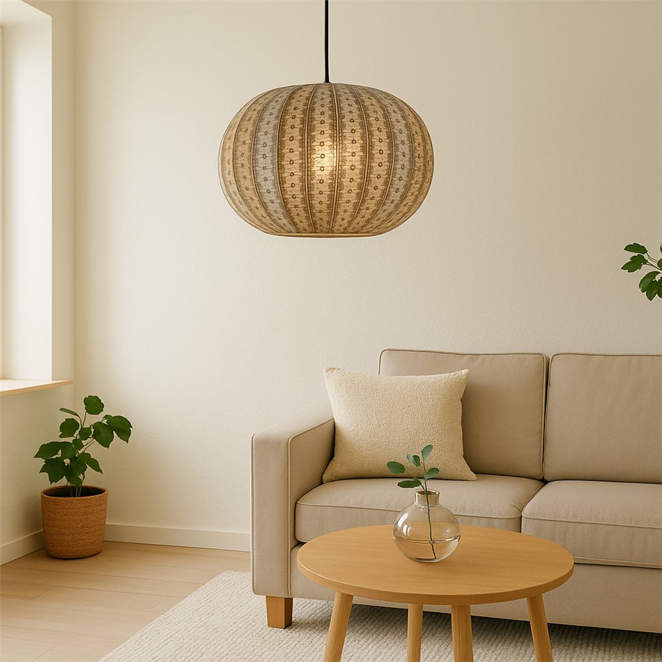 Pendant lamp Malveira, H40-135cm, D35cm, E27