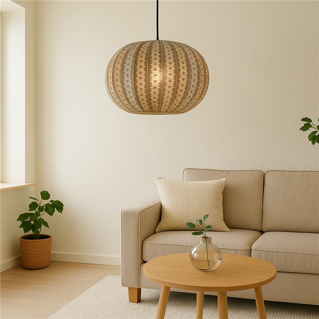 Pendant lamp Malveira, H40-135cm, D35cm, E27