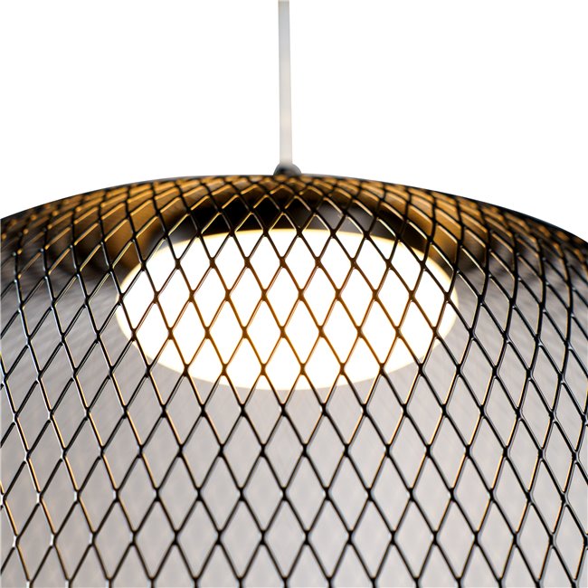 Pendant lamp Mariolla, black, LEDx8W, 3000K, H40-130cm, D35cm
