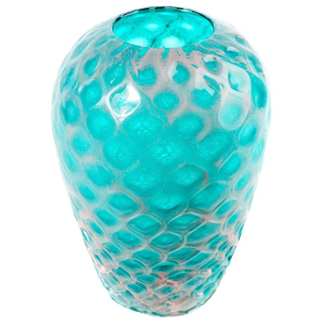 Vase Deli Turq, glass, H27cm, D17cm
