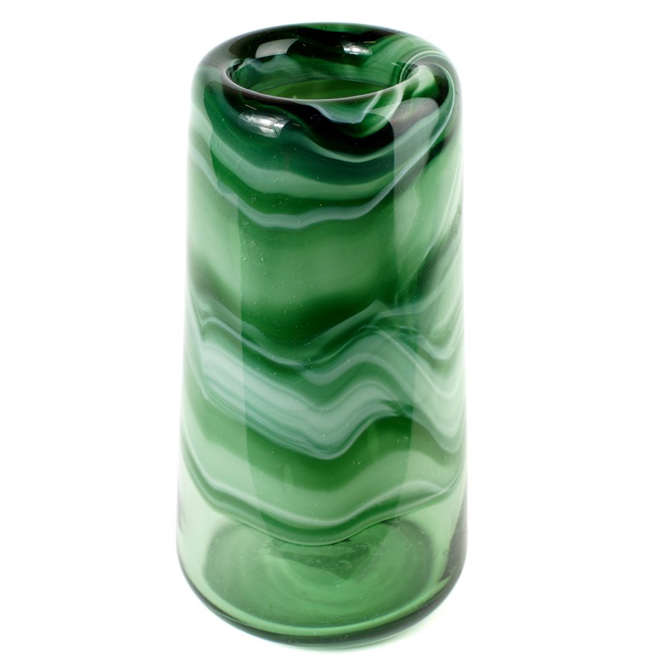 Vase Doria L, glass, green, H33.5cm, D17.5cm