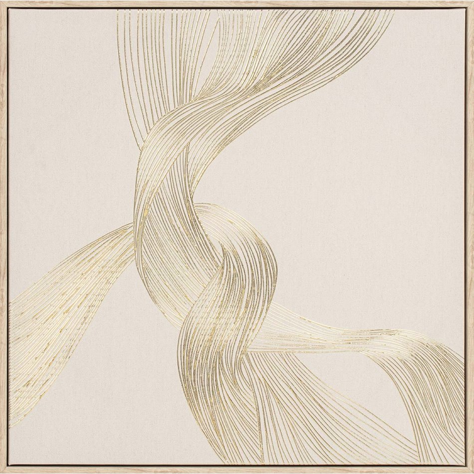 Картина на холсте Golden Swirl, 60x60cm