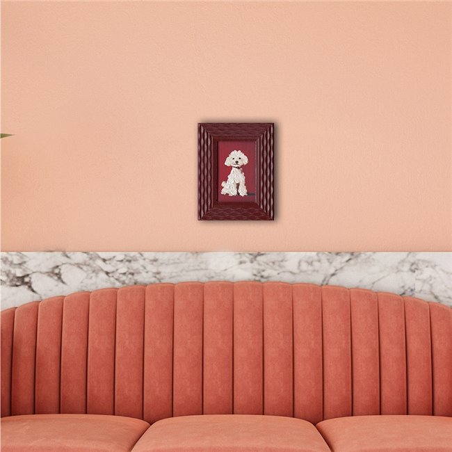 Canva White Dog, 18x23cm