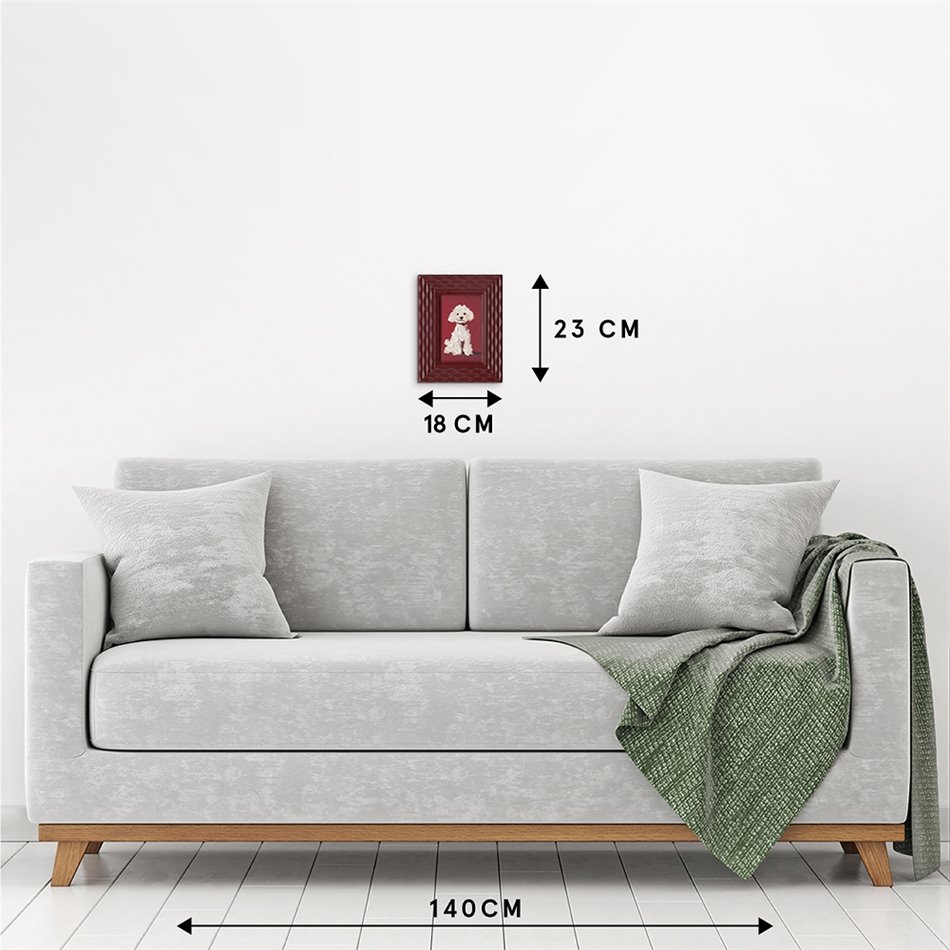 Canva White Dog, 18x23cm