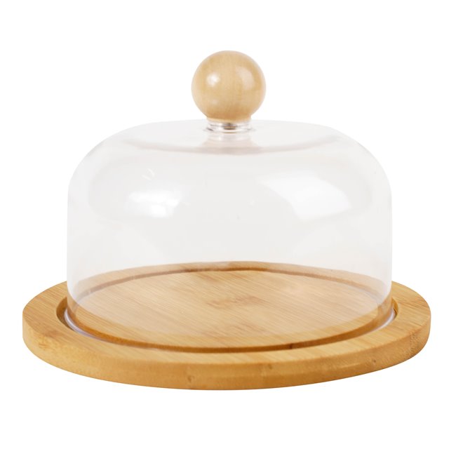 Bamboo plate Frinbruk w lid, H11cm, D16cm