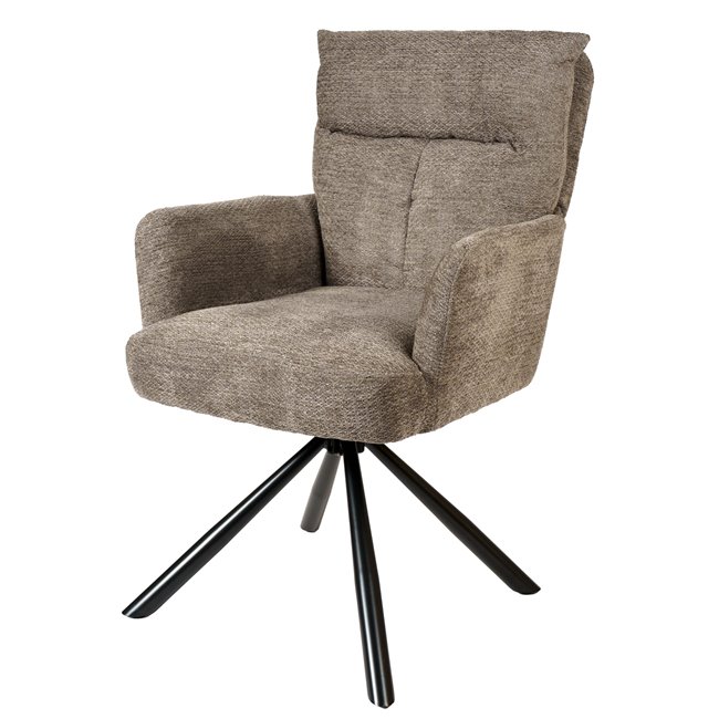 Обеденный стул Arringo 20K, серый, вращающийся на 180 градусов, H93.5x67x57, высота сиденья 50cm