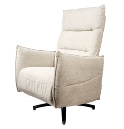 Electric recliner Amandy Kansas 4 natural K, cream, rotatable 360 degrees, H74-110x76x90-158cm, seat height 40-51cm