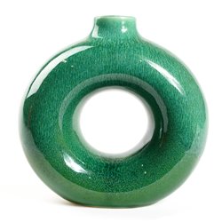 Vase Basilio green, porcelain, H18x9x19cm