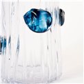 Vase Dalida L, glass, transparent/blue, H37cm, D17.5cm